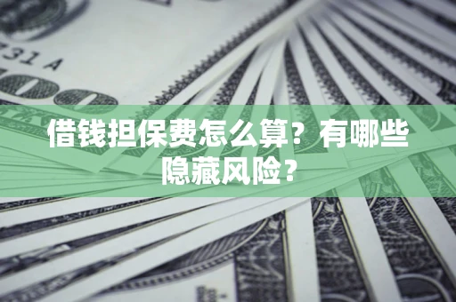济南借钱担保费怎么算？有哪些隐藏风险？