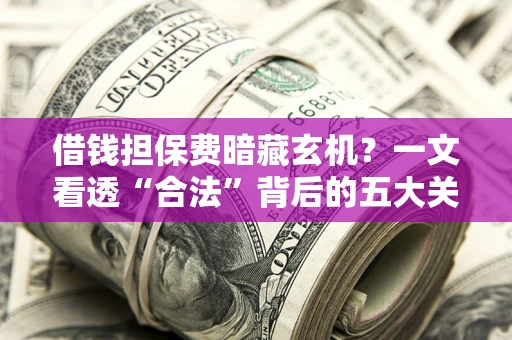 济南借钱担保费暗藏玄机？一文看透“合法”背后的五大关键陷阱