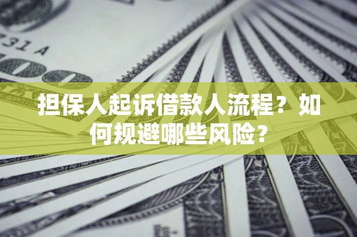 济南担保人起诉借款人流程？如何规避哪些风险？
