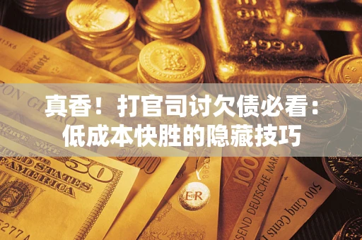 济南真香！打官司讨欠债必看：低成本快胜的隐藏技巧