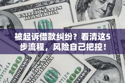 济南被起诉借款纠纷？看清这5步流程，风险自己把控！